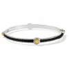 Brighton Interlok Noir Slim Bangle Silver-Gold Sale