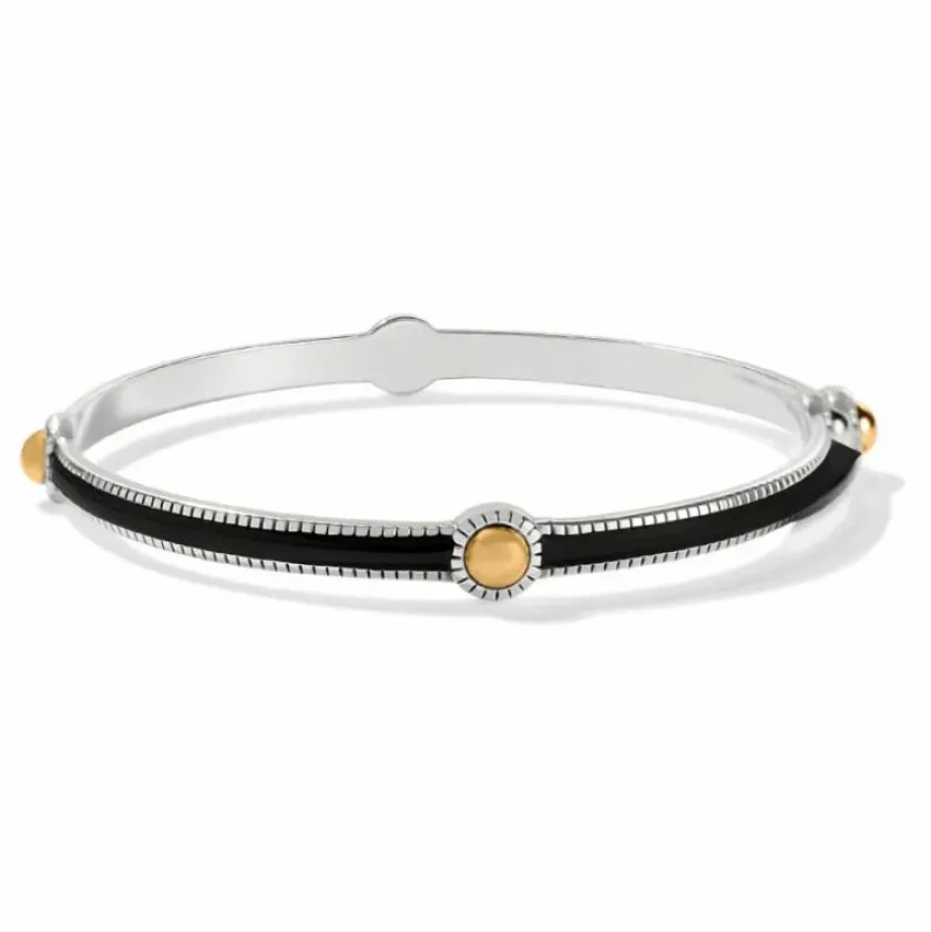 Brighton Interlok Noir Slim Bangle Silver-Gold Sale