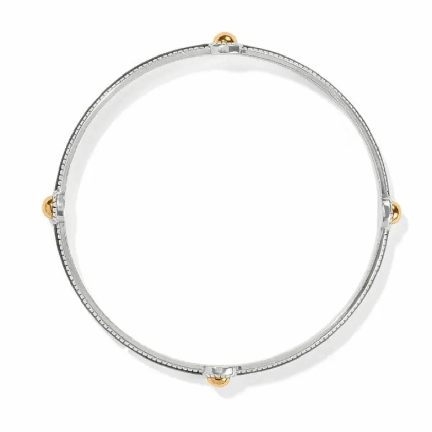 Brighton Interlok Noir Slim Bangle Silver-Gold Sale