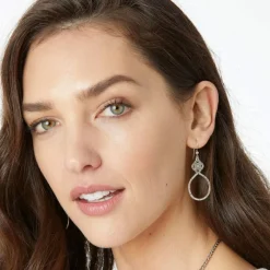 Brighton Interlok Petite Knot Circle French Wire Earrings Silver Online