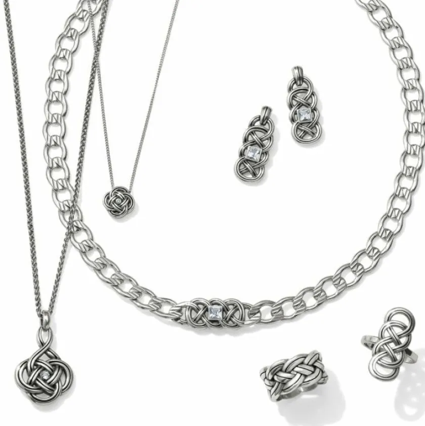 Brighton Interlok Petite Necklace Silver Discount