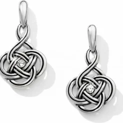 Brighton Interlok Petite Post Drop Earrings Silver Hot