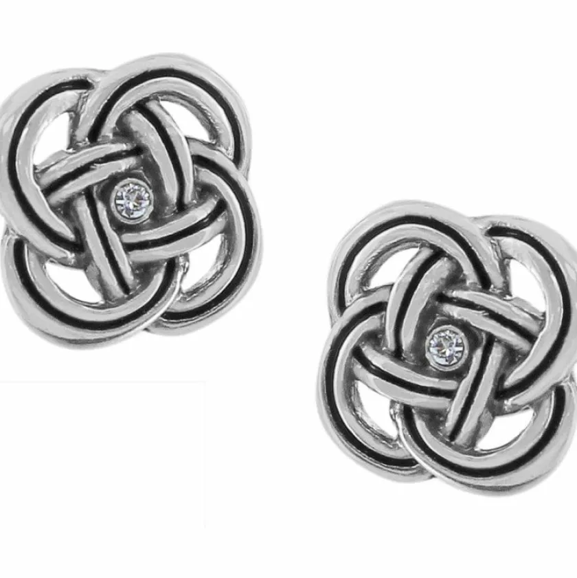 Brighton Interlok Post Earrings Silver Hot