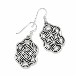 Brighton Interlok Trellis French Wire Earrings Silver Discount