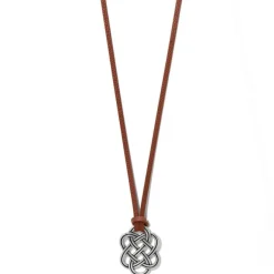 Brighton Interlok Trellis Leather Necklace Online