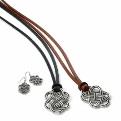 Brighton Interlok Trellis Leather Necklace Online
