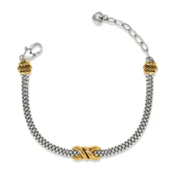 Brighton Interlok Twist Double Chain Bracelet Silver-Gold Sale