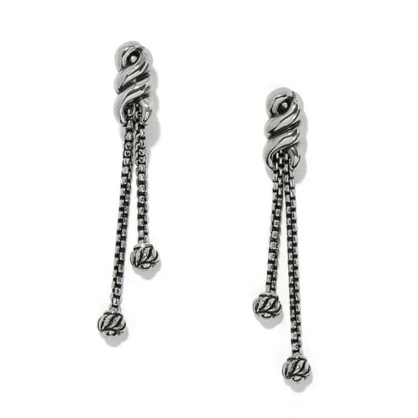 Brighton Interlok Twist Double Post Drop Earrings Silver Online