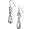 Brighton Interlok Twist French Wire Earrings Silver New
