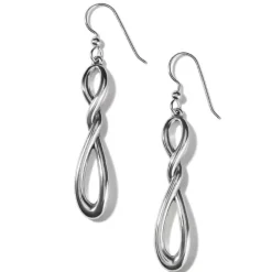 Brighton Interlok Twist French Wire Earrings Silver New