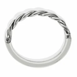Brighton Interlok Twist Hinged Bangle Silver Clearance
