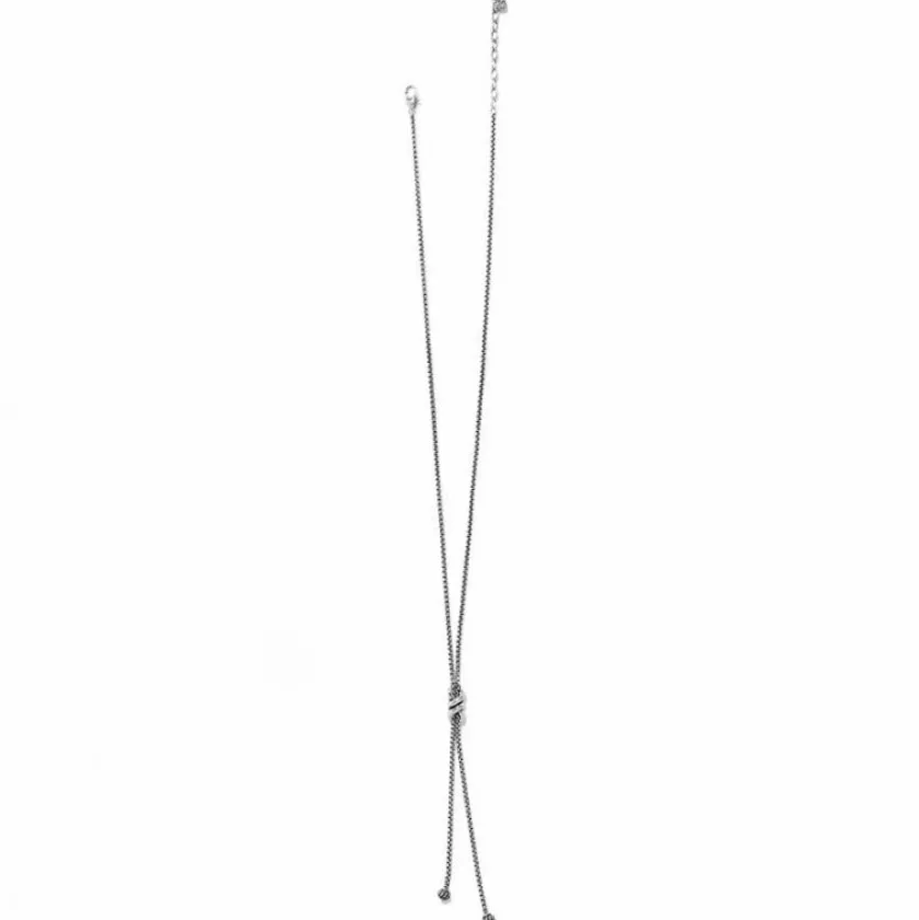 Brighton Interlok Twist Lariat Necklace Silver New