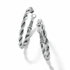 Brighton Interlok Twist Oval Leverback Hoop Earrings Silver Best