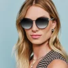 Brighton Interlok Woven Sunglasses Silver-Black Hot