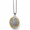 Brighton Intrigue Convertible Locket Necklace Silver-Gold New