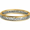 Brighton Intrigue Narrow Hinged Bangle Silver-Gold New