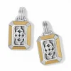 Brighton Intrigue Regal Post Drop Earrings Silver-Gold Fashion