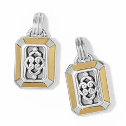 Brighton Intrigue Regal Post Drop Earrings Silver-Gold Fashion