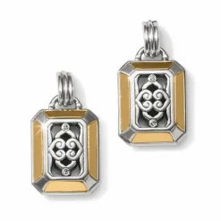 Brighton Intrigue Regal Post Drop Earrings Silver-Gold Fashion