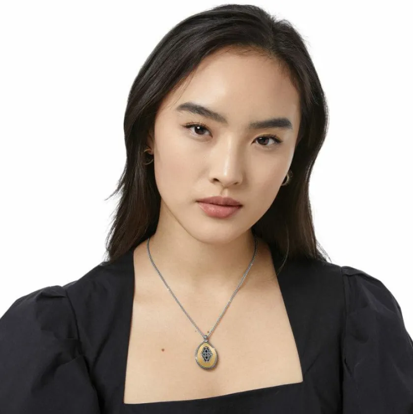 Brighton Intrigue Soiree Reversible Necklace Gold-Black New
