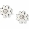 Brighton Jasmine Mini Post Earrings Silver-White New