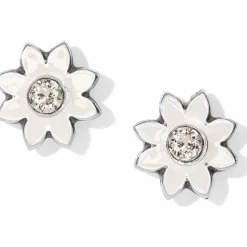 Brighton Jasmine Mini Post Earrings Silver-White New