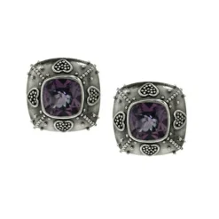 Brighton Java Amethyst Post Earrings Silver-Amethyst Sale