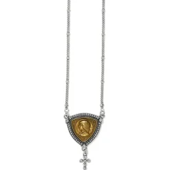 Brighton Joan Of Arc Courage Two Tone Necklace Silver-Gold Clearance