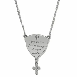 Brighton Joan Of Arc Courage Two Tone Necklace Silver-Gold Clearance