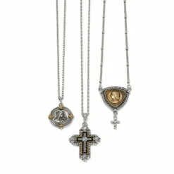 Brighton Joan Of Arc Courage Two Tone Necklace Silver-Gold Clearance
