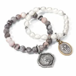 Brighton Joan Of Arc Stretch Bracelet Silver-Gray Fashion