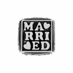 Brighton Just Married Cube Bead Silver Sale