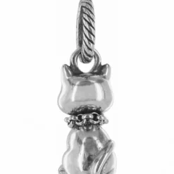 Brighton Kitty Charm Silver Best