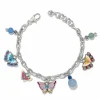 Brighton Kyoto In Bloom Butterfly Charm Bracelet Silver-Multi New