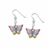 Brighton Kyoto In Bloom Butterfly French Wire Earrings Silver-Pink Discount