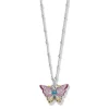 Brighton Kyoto In Bloom Butterfly Short Necklace Silver-Multi Fashion