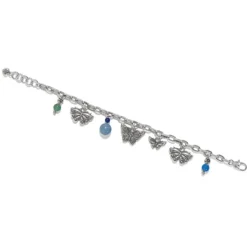 Brighton Kyoto In Bloom Butterfly Charm Bracelet Silver-Multi New
