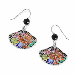 Brighton Kyoto In Bloom Fan Earrings Silver-Multi Clearance