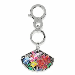 Brighton Kyoto In Bloom Fan Handbag Fob Silver-Multi Sale