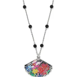 Brighton Kyoto In Bloom Fan Necklace Silver-Multi Discount