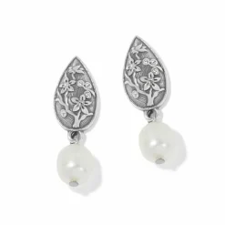 Brighton Kyoto In Bloom Pearl Post Drop Earrings Silver-Pearl Best