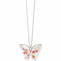 Brighton Kyoto In Bloom Sakura Butterfly Necklace Silver-Pink Sale