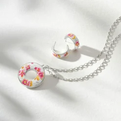 Brighton Kyoto In Bloom Sakura Hoop Earrings White-Multi Hot