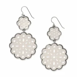 Brighton La Jolla French Wire Earrings Silver-White Discount