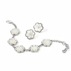 Brighton La Jolla Link Bracelet Silver-White New
