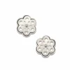 Brighton La Jolla Post Earrings Silver-White Clearance