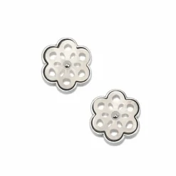 Brighton La Jolla Post Earrings Silver-White Clearance