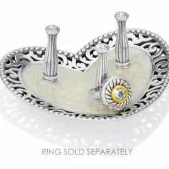 Brighton Lacie Daisy 3 Ring Holder Silver New