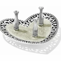 Brighton Lacie Daisy 3 Ring Holder Silver New
