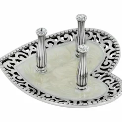 Brighton Lacie Daisy 3 Ring Holder Silver New